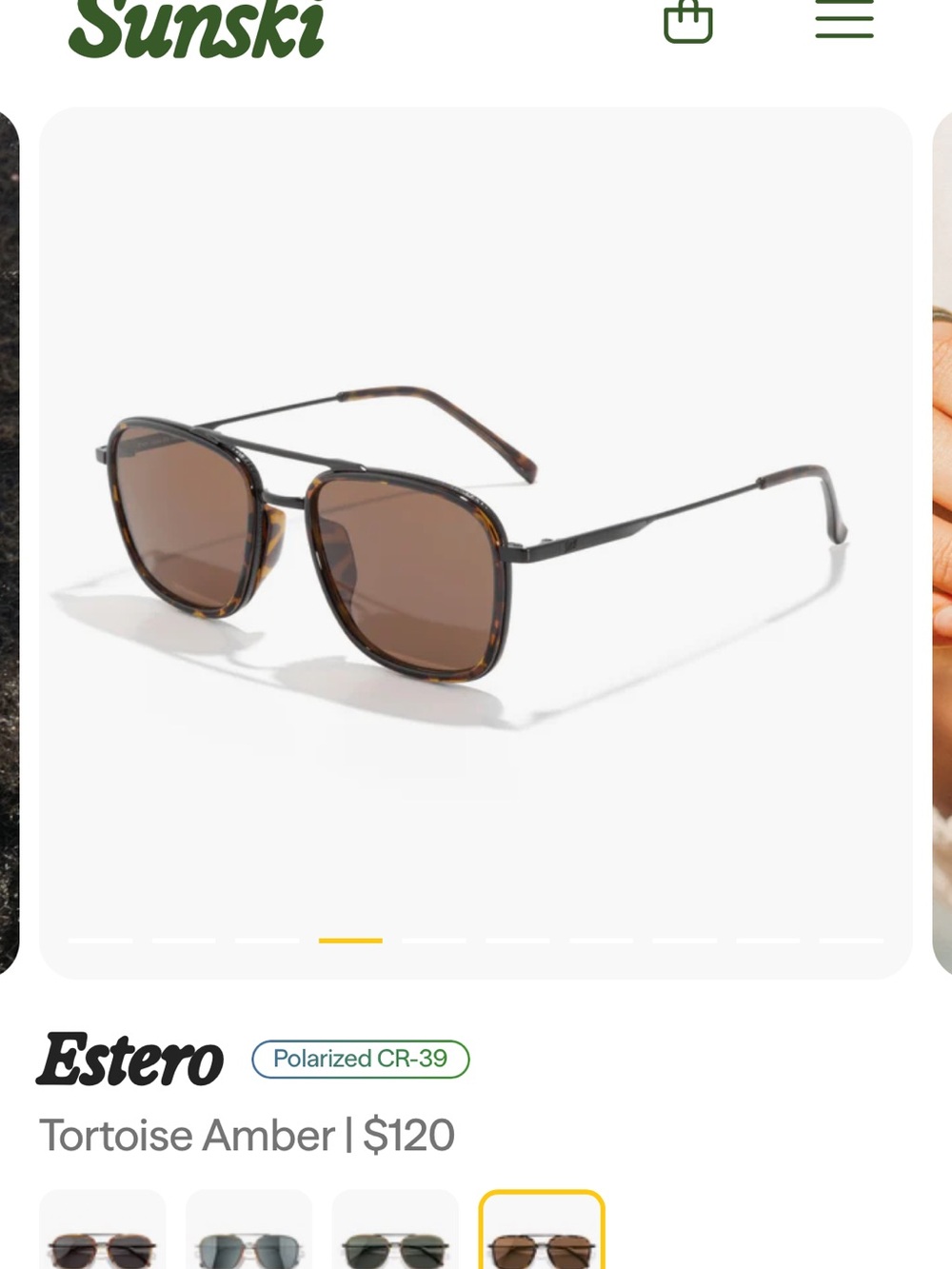 Sunski Estero Sunglasses - Tortoise Amber Lenses